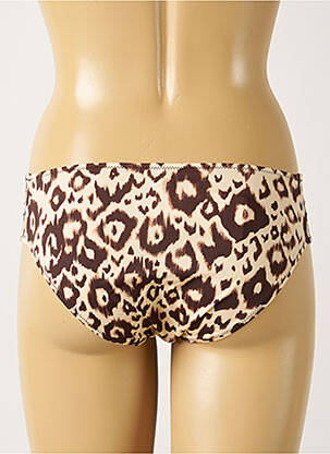 Bas de maillot de bain imprimé fantaisie culotte marron ANTIGEL femme