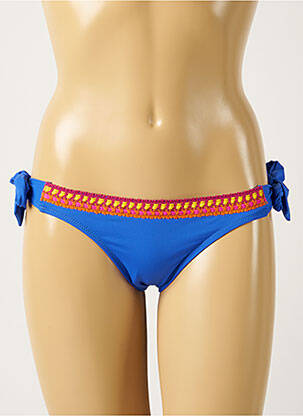 Bas de maillot de bain stretch bikini bleu ANTIGEL femme