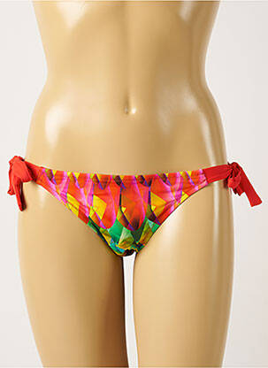 Bas de maillot de bain imprimé fantaisie bikini orange ANTIGEL femme