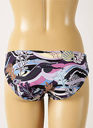 Bas de maillot de bain imprimé fantaisie culotte violet MAISON LEJABY femme