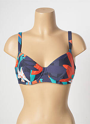 Haut de maillot de bain stretch haut soutien-gorge emboitant bleu SIMONE PERELE femme