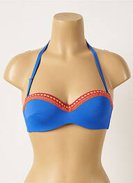 Haut de maillot de bain haut soutien-gorge moulé haut soutien-gorge moulé bleu ANTIGEL femme