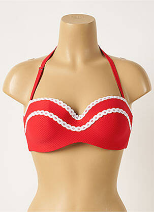Haut de maillot de bain haut soutien-gorge moulé haut soutien-gorge moulé rouge ANTIGEL femme