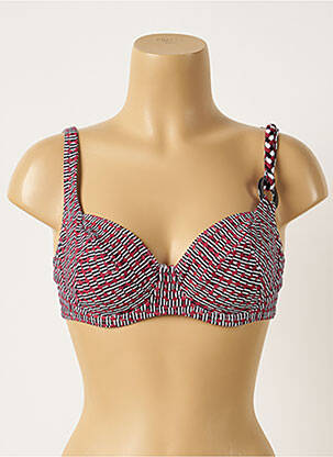 Haut de maillot de bain stretch haut soutien-gorge balconnet rouge MAISON LEJABY femme