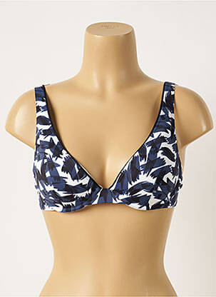 Haut de maillot de bain stretch haut soutien-gorge moulé bleu SIMONE PERELE femme