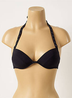 Haut de maillot de bain stretch haut soutien-gorge push-up noir MAISON LEJABY femme