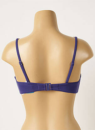 Haut de maillot de bain stretch haut bandeau bleu MAISON LEJABY femme