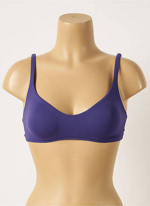 Haut de maillot de bain stretch bleu MAISON LEJABY femme