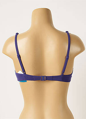 Haut de maillot de bain stretch bleu MAISON LEJABY femme