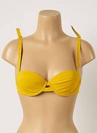 Haut de maillot de bain stretch haut soutien-gorge moulé jaune MAISON LEJABY femme