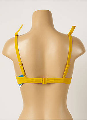 Haut de maillot de bain stretch haut soutien-gorge moulé jaune MAISON LEJABY femme