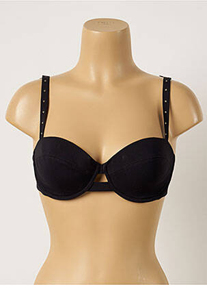Haut de maillot de bain stretch haut soutien-gorge moulé noir MAISON LEJABY femme