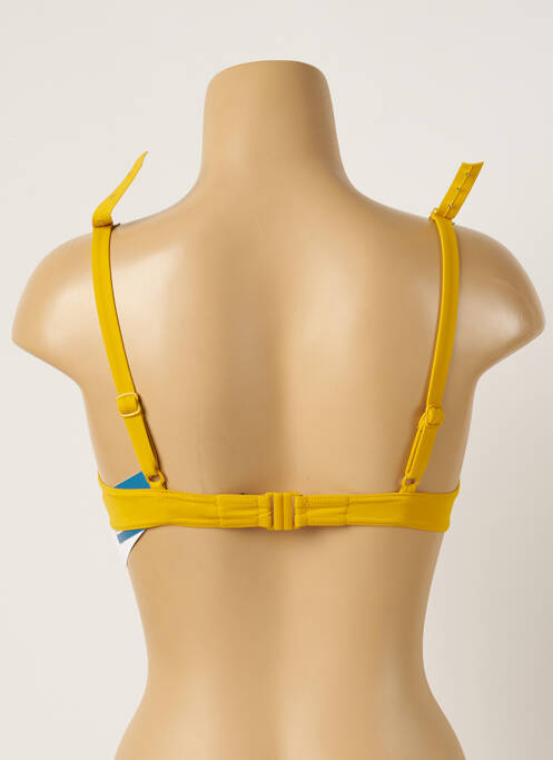 Haut de maillot de bain stretch haut soutien-gorge moulé jaune MAISON LEJABY femme