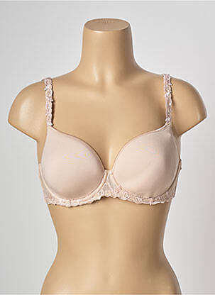 Soutien-gorge broderie haut soutien-gorge moulé beige SIMONE PERELE femme