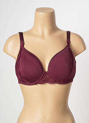 Soutien-gorge broderie haut soutien-gorge moulé rouge SIMONE PERELE femme