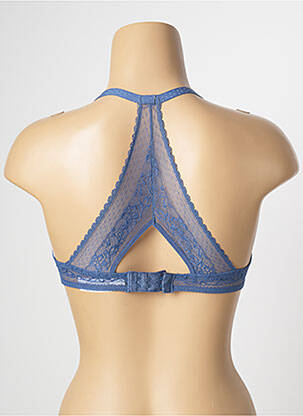 Soutien-gorge effet matière satinée haut soutien-gorge moulé bleu PASSIONATA femme