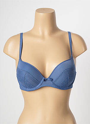 Soutien-gorge effet matière satinée haut soutien-gorge push-up bleu PASSIONATA femme