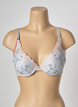Soutien-gorge effet matière satinée haut soutien-gorge push-up gris PASSIONATA femme