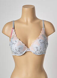 Soutien-gorge effet matière satinée haut soutien-gorge push-up gris PASSIONATA femme