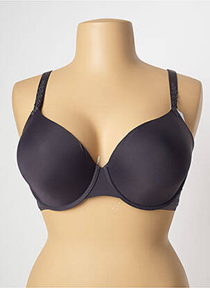 Soutien-gorge effet matière satinée haut soutien-gorge moulé gris SIMONE PERELE femme