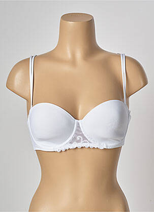 Soutien-gorge effet matière satinée haut soutien-gorge balconnet blanc SIMONE PERELE femme