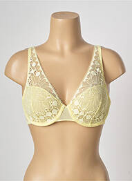 Soutien-gorge effet matière satinée haut soutien-gorge moulé jaune CHANTELLE femme