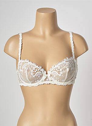 Soutien-gorge effet matière satinée haut soutien-gorge emboitant beige SIMONE PERELE femme
