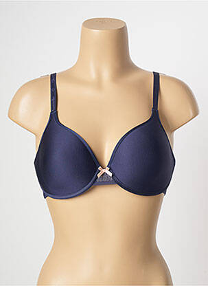 Soutien-gorge effet matière satinée haut soutien-gorge moulé bleu CHANTELLE femme