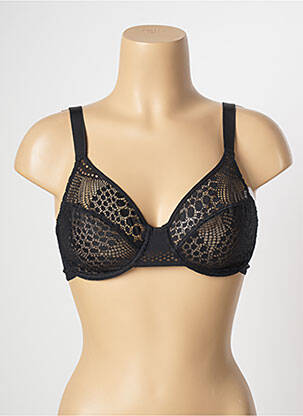 Soutien-gorge effet matière satinée haut soutien-gorge emboitant noir IMPLICITE femme