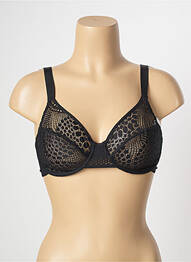 Soutien-gorge effet matière satinée haut soutien-gorge emboitant noir IMPLICITE femme