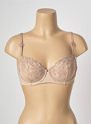Soutien-gorge effet matière satinée haut soutien-gorge emboitant beige SIMONE PERELE femme
