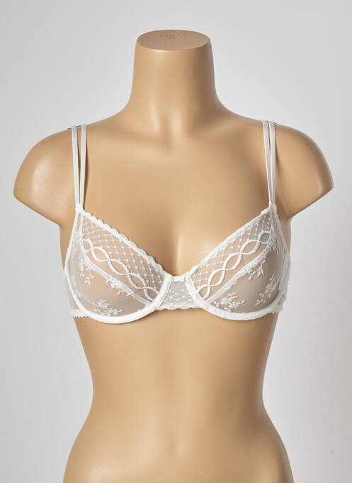 Soutien-gorge effet matière satinée haut soutien-gorge emboitant blanc PASSIONATA femme