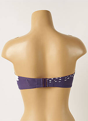 Haut de maillot de bain stretch haut bandeau violet MAISON LEJABY femme