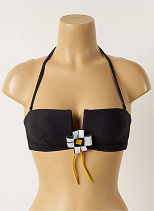 Haut de maillot de bain stretch haut bandeau noir MAISON LEJABY femme