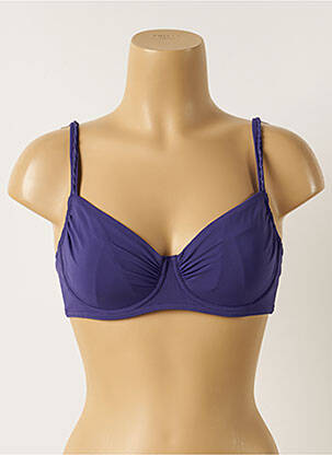 Haut de maillot de bain stretch haut soutien-gorge emboitant violet MAISON LEJABY femme