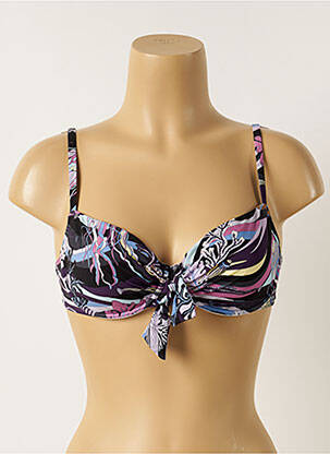 Haut de maillot de bain stretch haut soutien-gorge emboitant violet MAISON LEJABY femme