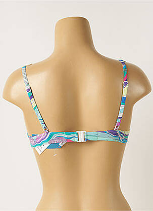 Haut de maillot de bain stretch haut soutien-gorge emboitant bleu MAISON LEJABY femme
