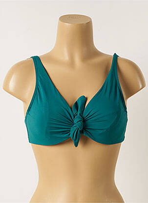 Haut de maillot de bain stretch haut soutien-gorge emboitant vert MAISON LEJABY femme
