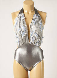 Maillot de bain 1 pièce haut soutien-gorge emboitant haut soutien-gorge emboitant gris WOW BIKINI femme