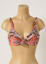 Haut de maillot de bain stretch haut soutien-gorge emboitant orange FREYA femme