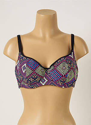 Haut de maillot de bain stretch haut soutien-gorge emboitant violet FREYA femme