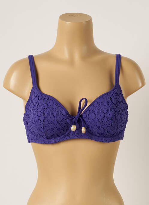 Haut de maillot de bain stretch haut soutien-gorge emboitant violet FREYA femme