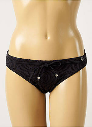 Bas de maillot de bain fermeture liens à nouer bikini noir FREYA femme