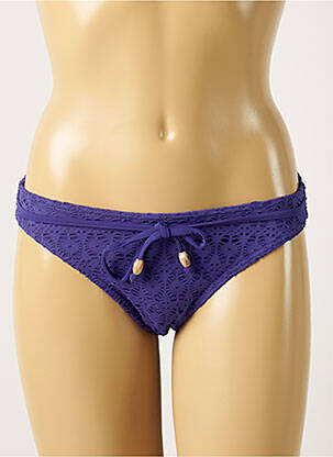 Bas de maillot de bain fermeture liens à nouer bikini violet FREYA femme
