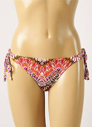 Bas de maillot de bain fermeture liens à nouer bikini orange FREYA femme