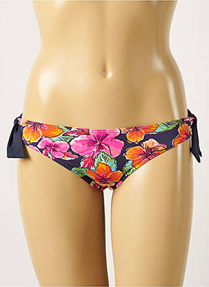 Bas de maillot de bain imprimé fleurs bikini rose LIVIA femme