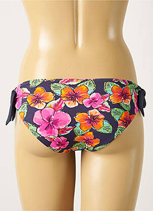 Bas de maillot de bain imprimé fleurs bikini rose LIVIA femme