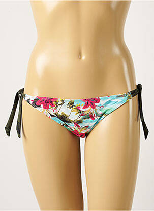 Bas de maillot de bain imprimé fleurs bikini bleu BANANA MOON femme