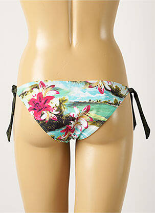 Bas de maillot de bain imprimé fleurs bikini bleu BANANA MOON femme