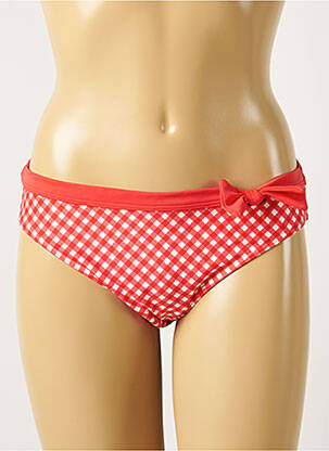 Bas de maillot de bain imprimé fantaisie culotte rouge FREYA femme